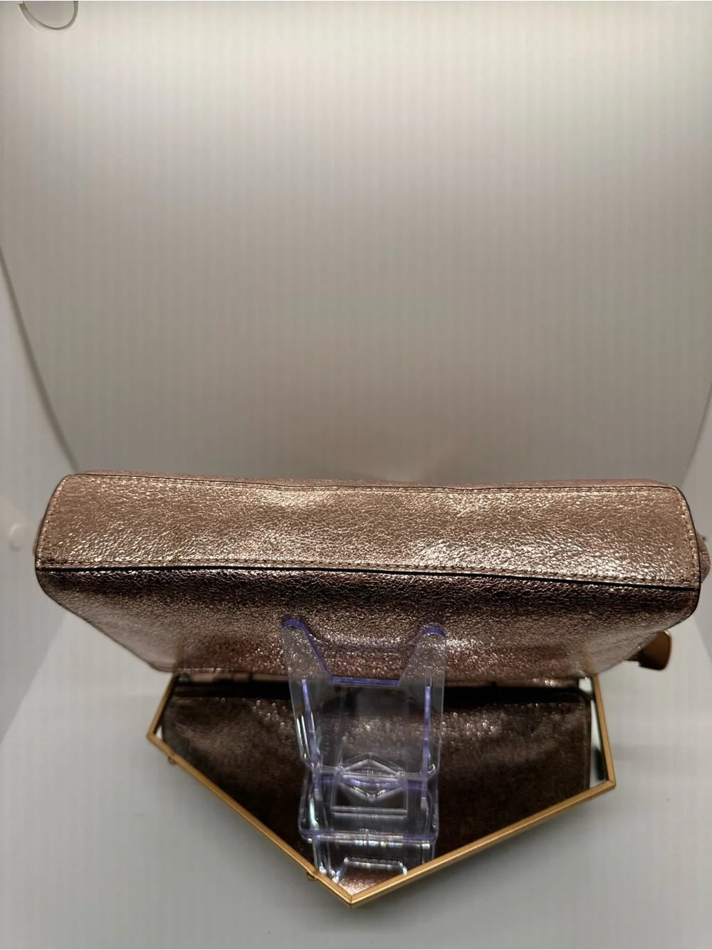 Coach Metallic Rose Gold Glitter Tech Wallet / Phone Case (NWT) 2018